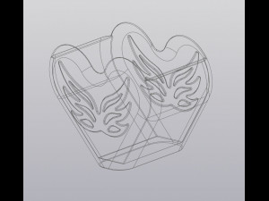 Heart with wings Holder for small things 3D-Druckmodell