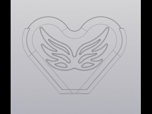 Heart with wings Holder for small things 3D-Druckmodell