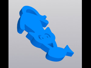 Keychain Cat with fish 3D Print Model