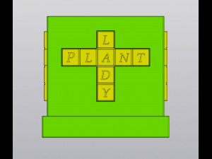 Planter Plant Lady Scrabble tile 3D Print Model