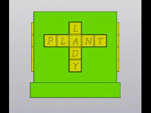 Planter Plant Lady Scrabble tile 3D Print Model