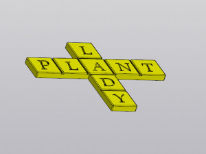 Planter Plant Lady Scrabble tile 3D Print Model