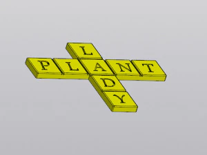 Planter Plant Lady Scrabble tile 3D Print Model