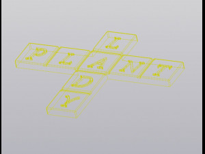Planter Plant Lady Scrabble tile 3D Print Model