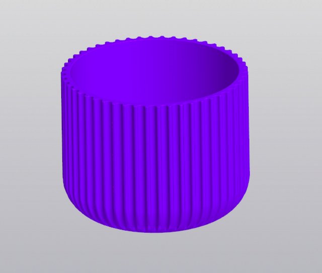 Striped planter Model Cetak 3D .c4d .max .obj .3ds .fbx .stl .blend 