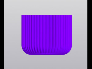 Striped planter Model Cetak 3D