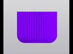 Striped planter 3D Print Model