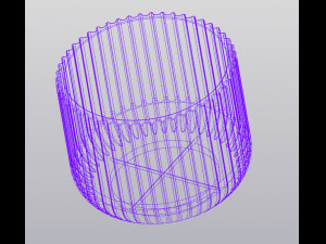 Striped planter Model Cetak 3D