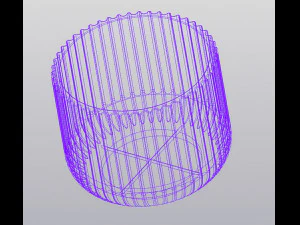 Striped planter 3D Print Model