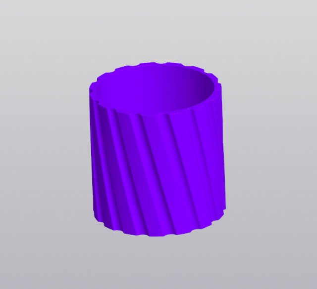 Milled Pen holder Planter 3Dプリントモデル .c4d .max .obj .3ds .fbx .stl .blend 