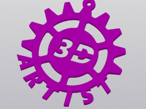 Keychain Gear 3D Artist Modello di stampa 3D