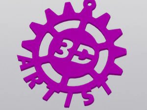 Keychain Gear 3D Artist 3D Print Model