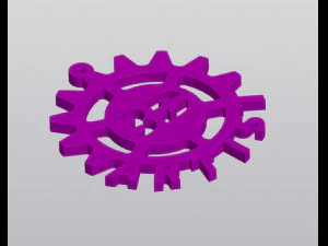 Keychain Gear 3D Artist 3D Print Model
