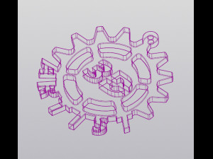 Keychain Gear 3D Artist Modello di stampa 3D