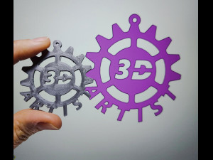 Keychain Gear 3D Artist Modello di stampa 3D