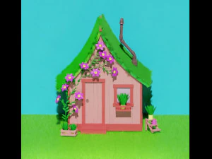 Rumah hutan Model 3D