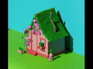 Rumah hutan Model 3D