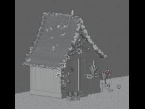 Rumah hutan Model 3D