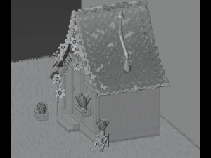 Rumah hutan Model 3D