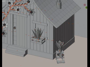 Rumah hutan Model 3D