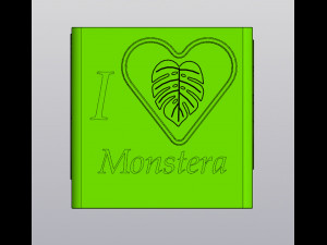 Planter I love monstera 3D Print Model