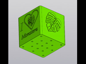 Planter I love monstera 3D Print Model