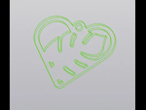 Portachiavi Cuore verde Regalo di San Valentino per gli amanti delle piante Modello di stampa 3D