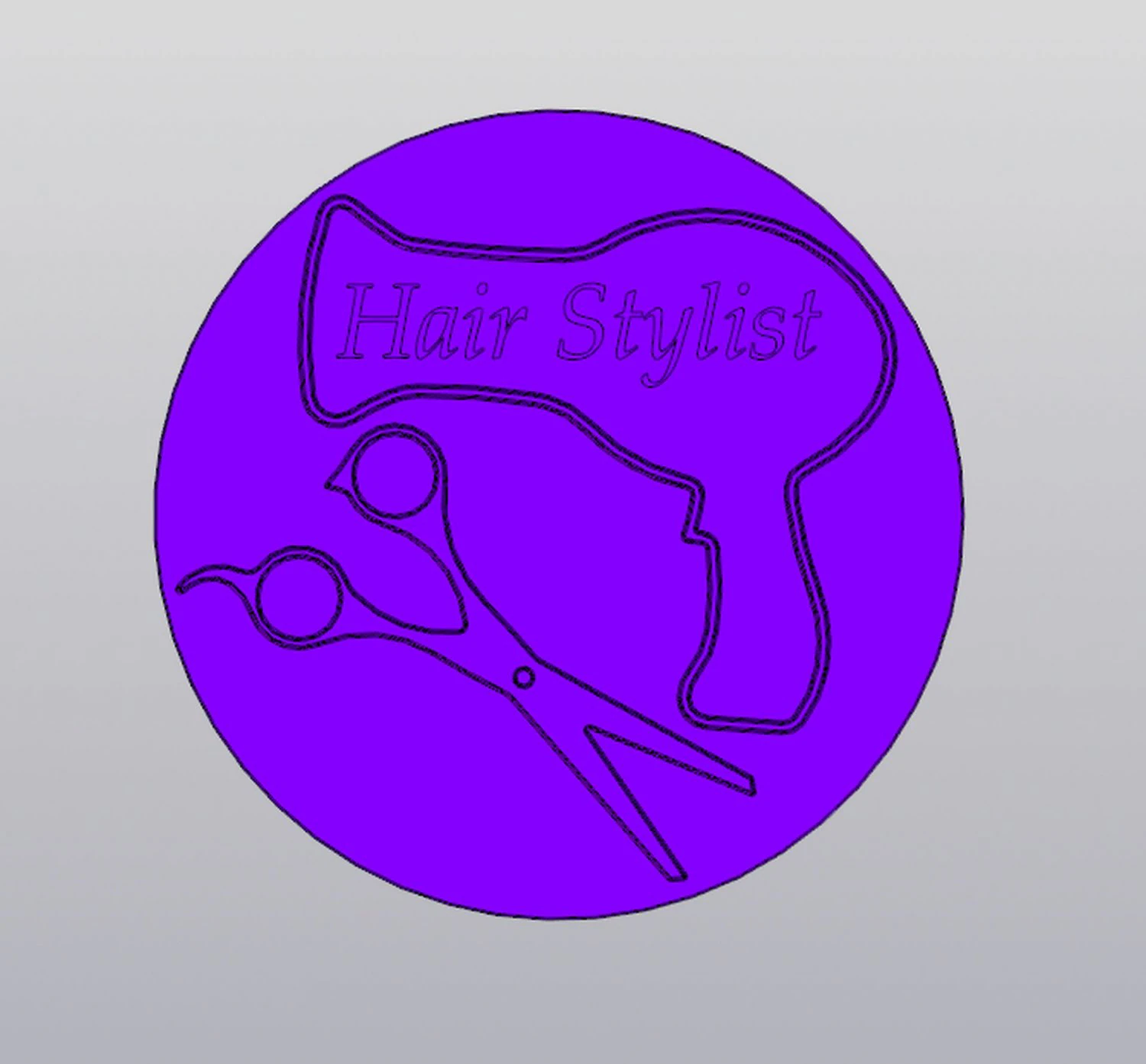 Cup coaster Hair Stylist 3D Print Model .c4d .max .obj .3ds .fbx .stl .blend 