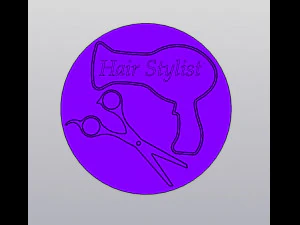 Cabeleireiro com porta-copos Modelo de Impressão 3D