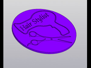 Cup coaster Hair Stylist 3D 打印模型