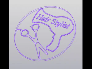Cup coaster Hair Stylist 3D Print Model