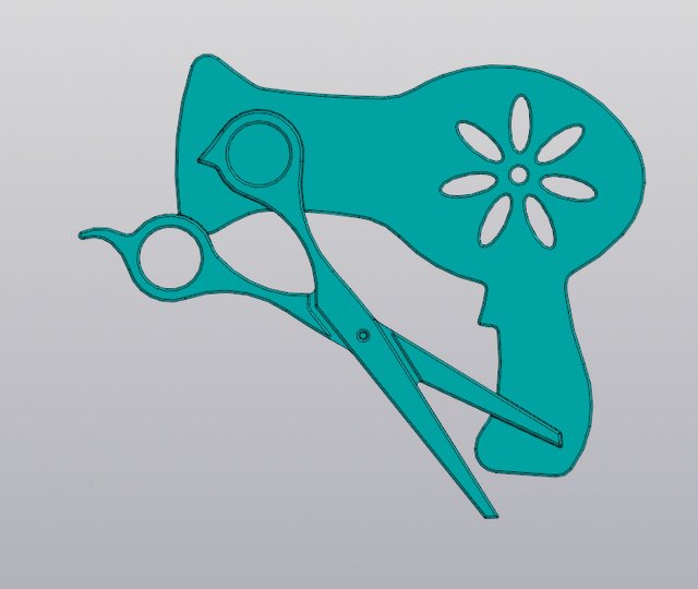 Keychain Hair Stylist 3D Принт Модель .c4d .max .obj .3ds .fbx .stl .blend 