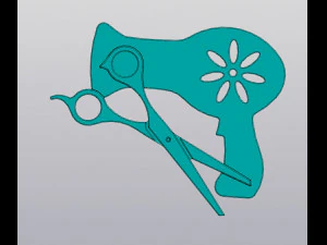 Keychain Hair Stylist 3D Print Model