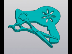 Keychain Hair Stylist 3D Принт Модель