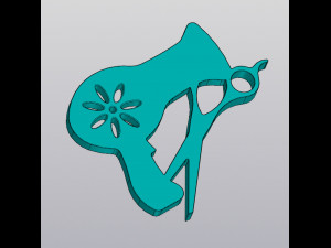 Keychain Hair Stylist 3D Принт Модель
