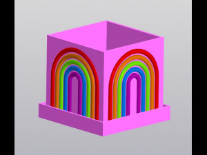 Multicolor Rainbow Planter Modelo de impresión 3D