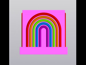 Multicolor Rainbow Planter 3D प्रिंट मॉडल
