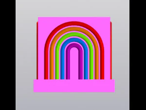 Multicolor Rainbow Planter 3D Print Model