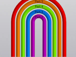 Multicolor Rainbow Planter 3D Print Model