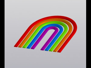 Multicolor Rainbow Planter 3D प्रिंट मॉडल