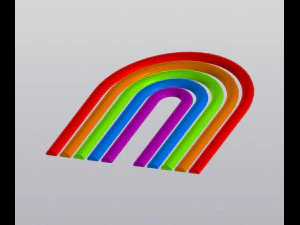 Multicolor Rainbow Planter 3D Print Model