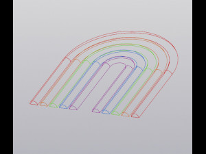 Multicolor Rainbow Planter 3D प्रिंट मॉडल