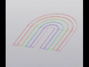 Multicolor Rainbow Planter 3D Print Model