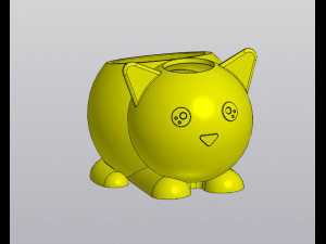 Set 2 Holders for small things Pen holders Bunny and Cat 3D Baskı Modeli