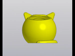Set 2 Holders for small things Pen holders Bunny and Cat 3D Print Model