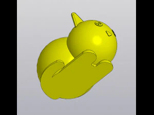 Set 2 Holders for small things Pen holders Bunny and Cat 3D Print Model