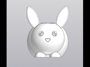 Set 2 Holders for small things Pen holders Bunny and Cat 3D Baskı Modeli