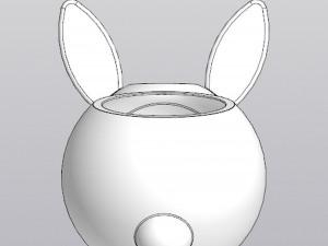 Set 2 Holders for small things Pen holders Bunny and Cat 3D Baskı Modeli