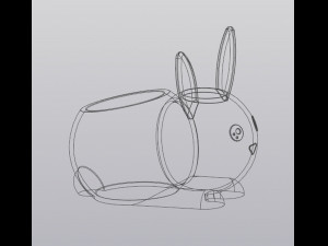 Set 2 Holders for small things Pen holders Bunny and Cat 3D Baskı Modeli