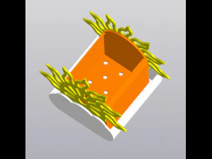 Fioriera con sole e nuvole Modello di stampa 3D